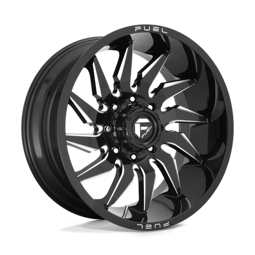 Fuel GLOSS BLACK MILLED D744 24x12 8x170 Wheels