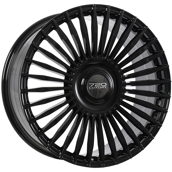 Gloss Black 22x9.5 5x108 Conical 720 Luxury