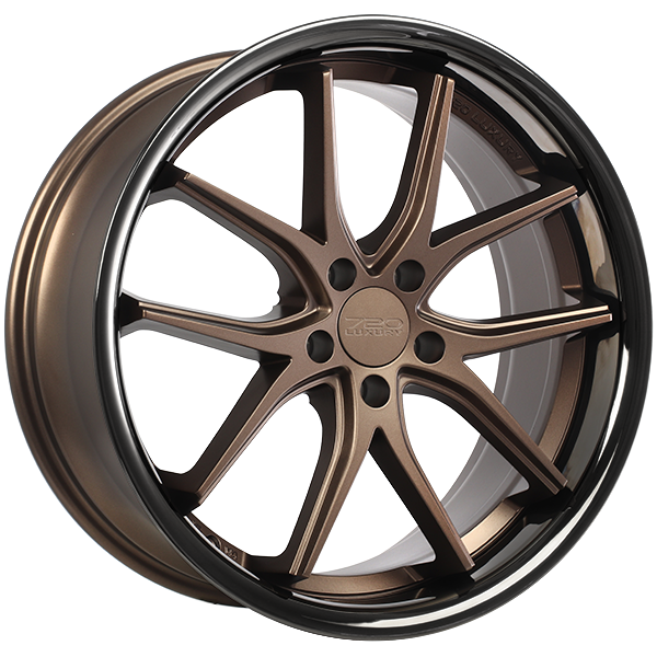 Satin Bronze Face - Black Stainless Lip 20x9.0 5x114.3 Conical 720 Luxury