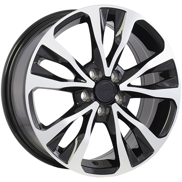 Gloss Black - Machined Face 16x6.5 5x100 Flat OE ART replica