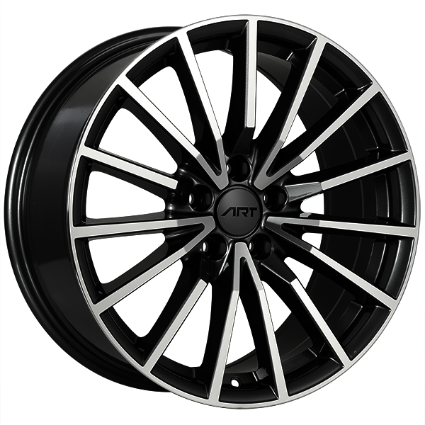 Gloss Black - Machined Face 18x8.0 5x112 Radius R13 ART replica