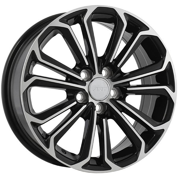 Gloss Black - Machined Face 16x6.5 5x100 Flat OE ART replica