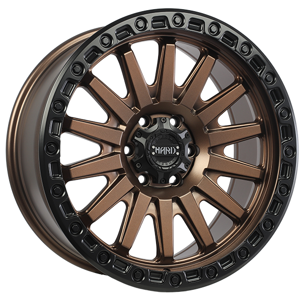 Satin Bronze Face - Satin Black Lip 18x9.0 6x139.7 Conical Ruffino HARD
