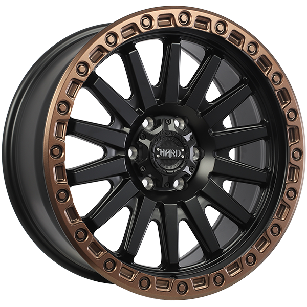 Satin Black - Satin Bronze Lip 20x9.0 6x135 Conical Ruffino HARD