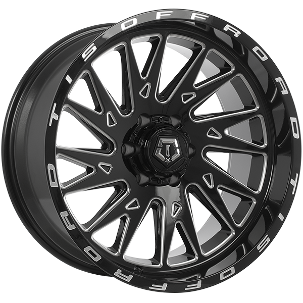 Gloss Black - Milled Edge 20x10.0 6x135 Conical TIS Wheels