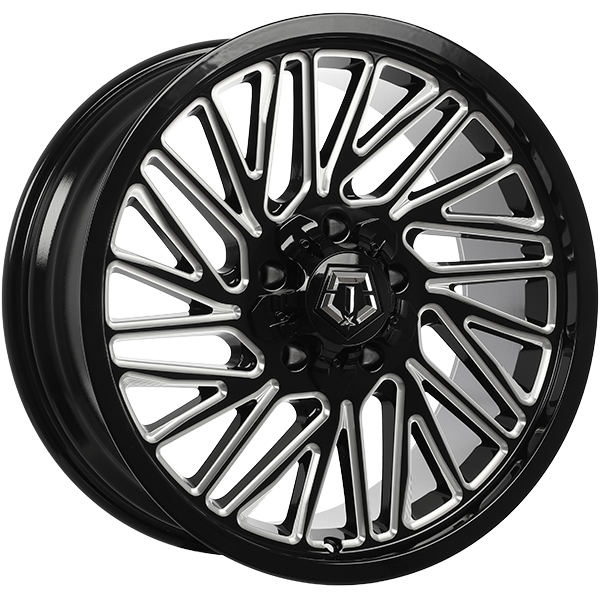 Gloss Black - Milled Edge 20x9.0 5x127/5x139.7 Conical TIS Wheels
