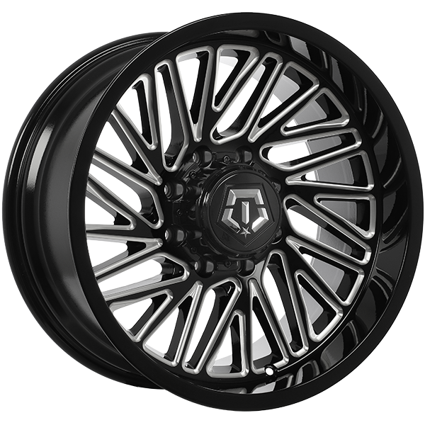 Gloss Black - Milled Edge 20x10.0 8x170 Conical TIS Wheels