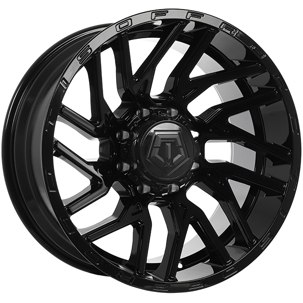 Gloss Black 20x10.0 8x165.1 Conical TIS Wheels