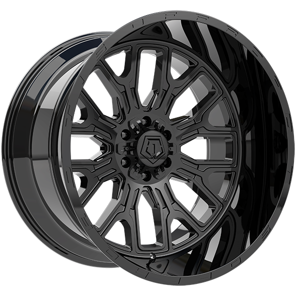Gloss Black 20x12.0 5x139.7/5x150 Conical TIS Wheels