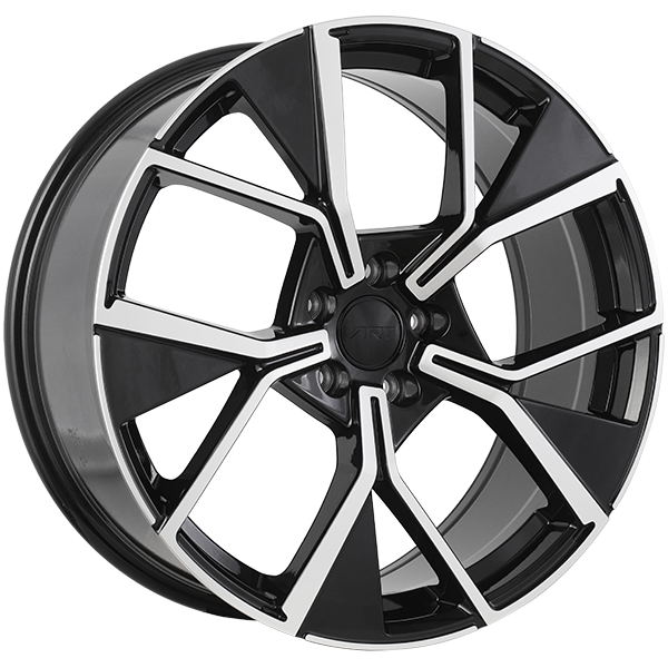 Gloss Black - Machined Face 20x8.5 5x112 Radius R14 ART Replica
