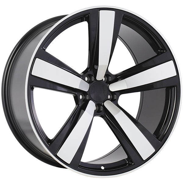 Gloss Black - Machined Face 21x10.0 5x112 Radius R14 ART Replica