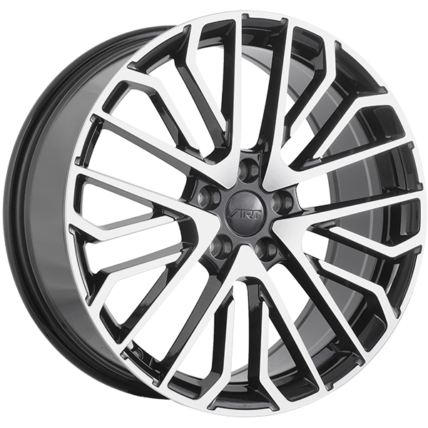 Gloss Black - Machined Face 19x8.0 5x112 Radius R14 ART Replica