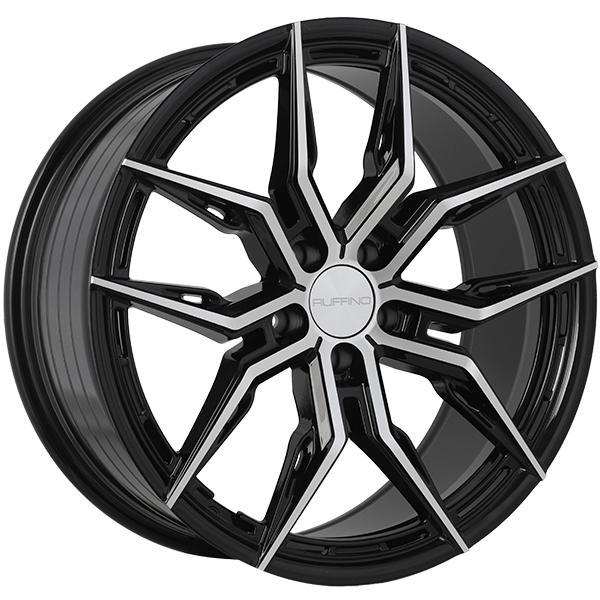 Gloss Black - Machined Face 18x8.0 5x120 Conical Ruffino