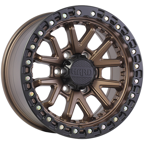 Satin Bronze Face - Satin Black Lip 17x8.0 6x139.7 Conical Ruffino HARD