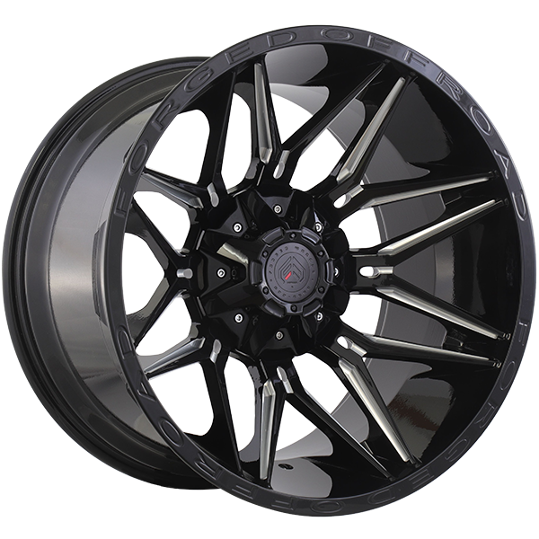 Gloss Black - Milled Edge 20x12.0 6x135/6x139.7 Conical Forged Wheels