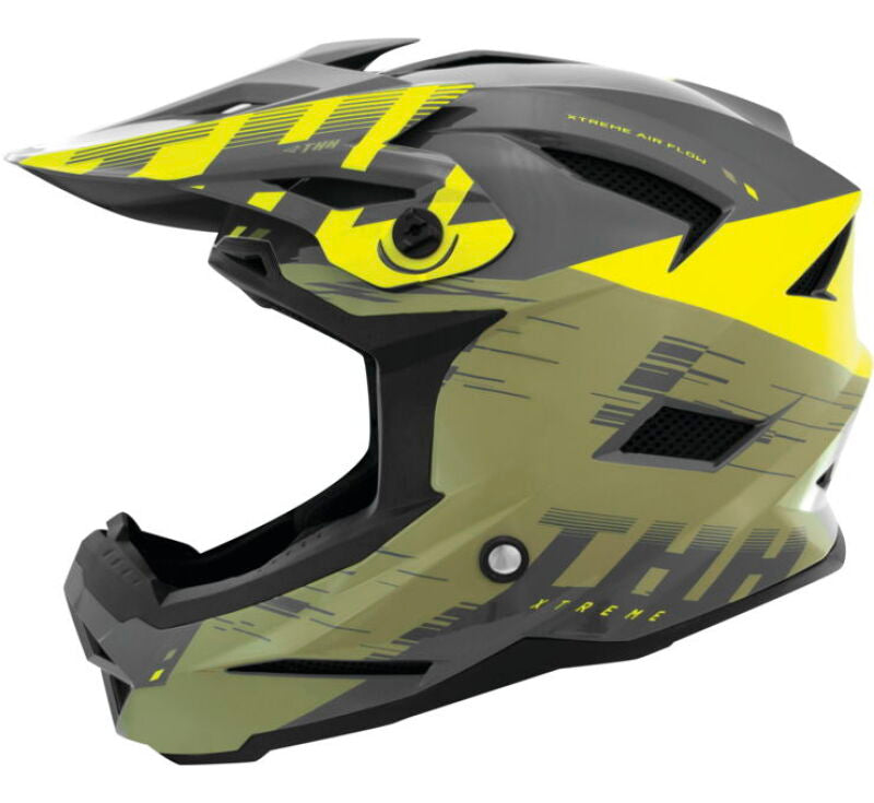 THH Helmets T-42 BMX Xtreme Khaki/Yellow - Medium