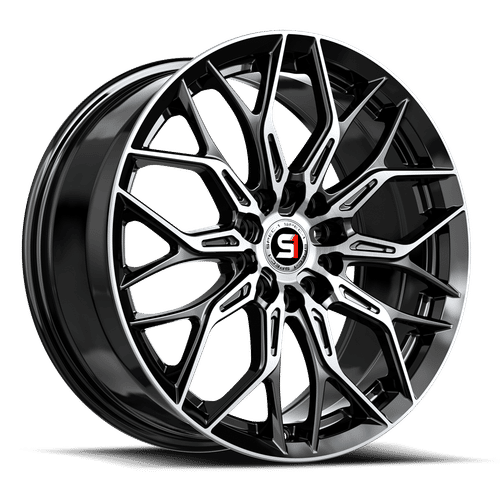SPEC-1 RACING SP-57 Gloss Black Machined 17x7.5 5x100/5x114.3 Wheels | Offset: 42 | Backspace: nan | Bore: nan