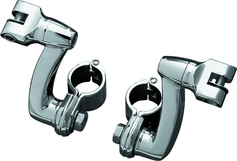 Kuryakyn Longhorn Offset Peg Mounts With 1-1/4inch Clamp Chrome