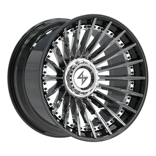 SENTALI BFX Gloss Black Lip / Chrome Centre BFX1 22x10 6x135/6x139.7 Wheels