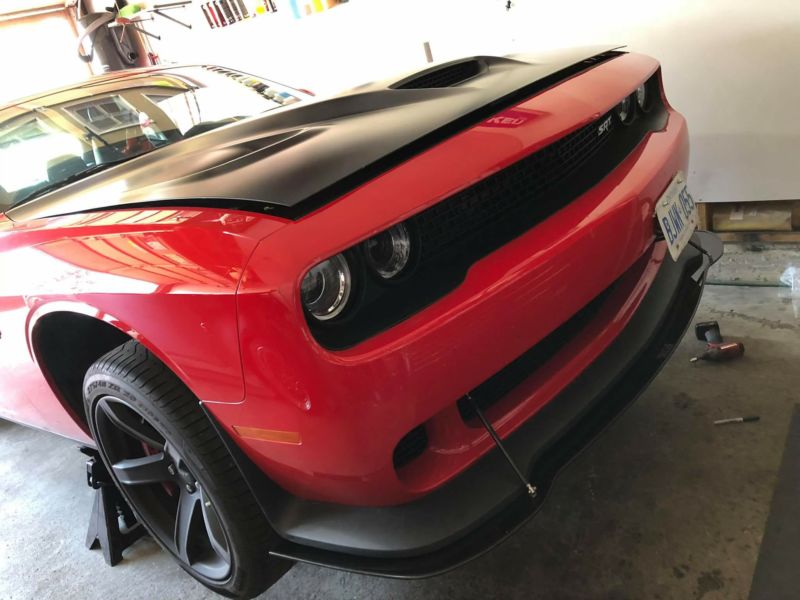 2015-2023 Dodge Challenger Hellcat 2PC Front Splitter