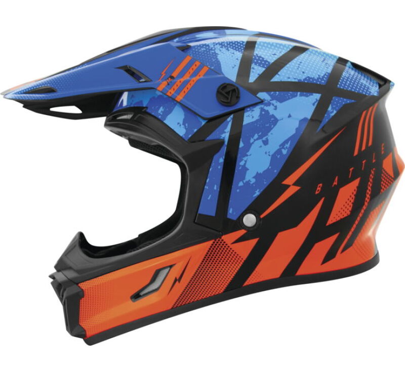 THH Helmets T710XR Battle Blue/Orange - 2XL