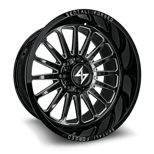 Sentali Forged Gloss Black Milled SF2BM 30x16 5x139.7 Wheels