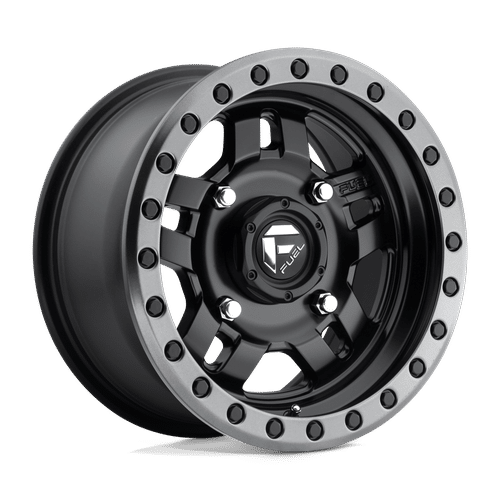 Fuel MATTE BLACK GUN METAL RING D557 14x7 4x156 Wheels