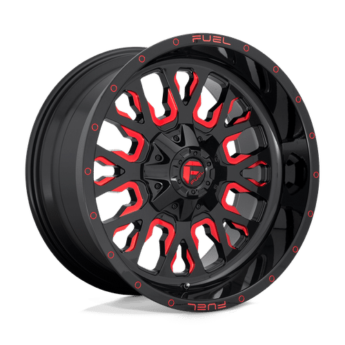 Fuel GLOSS BLACK RED TINTED CLEAR D612 20x12 6x135/6x139.7 Wheels