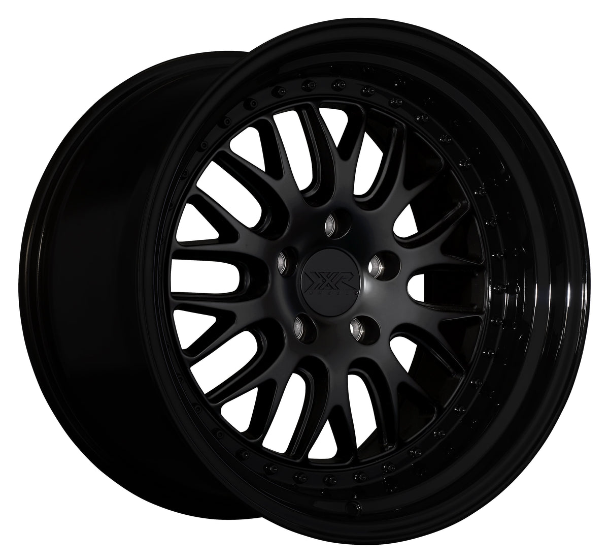 XXR Wheels 570 Flat Black / Gloss Black Lip 18x8.5 5X120 ET35 CB73.1