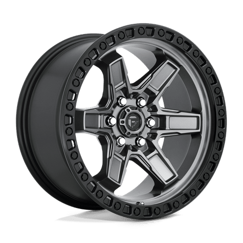 Fuel MATTE GUN METAL BLACK BEAD RING D698 17x9 6x114.3 Wheels