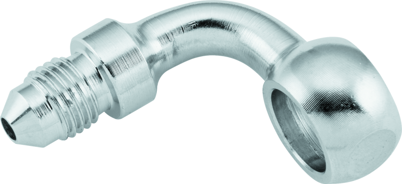 Twin Power Stainless Brake Fitting 3/8 Inch X AN3 90 Degree Banjo Adaptor
