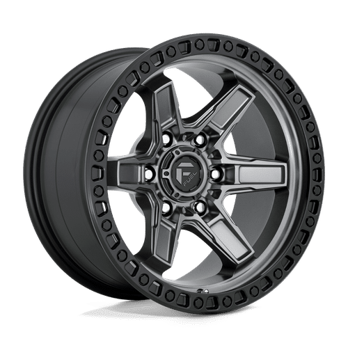 Fuel MATTE GUN METAL BLACK BEAD RING D698 17x9 5x127 Wheels