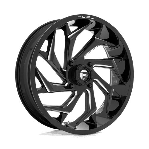 Fuel GLOSS BLACK MILLED D753 24x7 4x156 Wheels