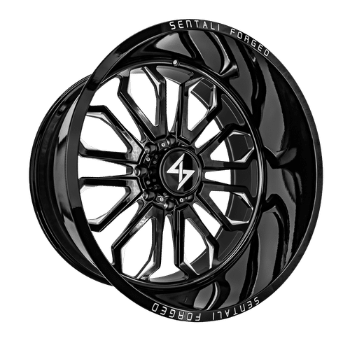 Sentali Forged Gloss Black Milled SF-3 22x10 5x127 Wheels