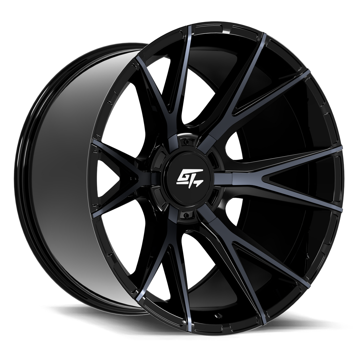 Fusion 20x10 6x135 / 6x139.7 -18 Gloss Black Titanium Face
