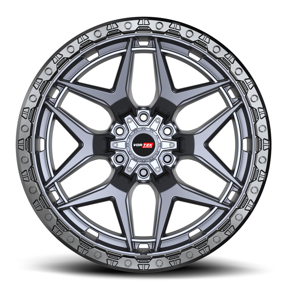 VRT-603 20x9 6x135/6x139.7 0 Matte Titanium With Black Bead Ring