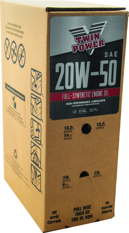 Twin Power 20W50 Synthetic Oil - 6 Gallon Bag-In-Box
