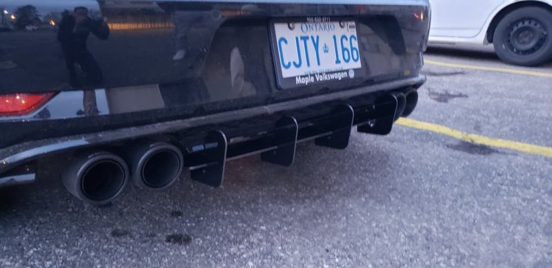 2018-2021 Volkswagen Golf R MK7.5 Rear Diffuser+Rear Corner Spats