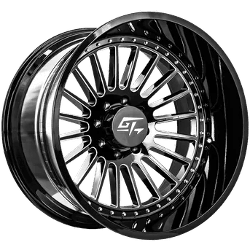 GT OFFROAD Gloss Black Milled Strike Gloss Black Milled 20x10 5x139.7 Wheels
