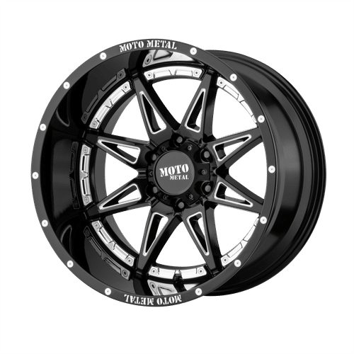 Moto Metal Gloss Black Milled MO993 HYDRA 18x8.5 6x139.7 Wheels