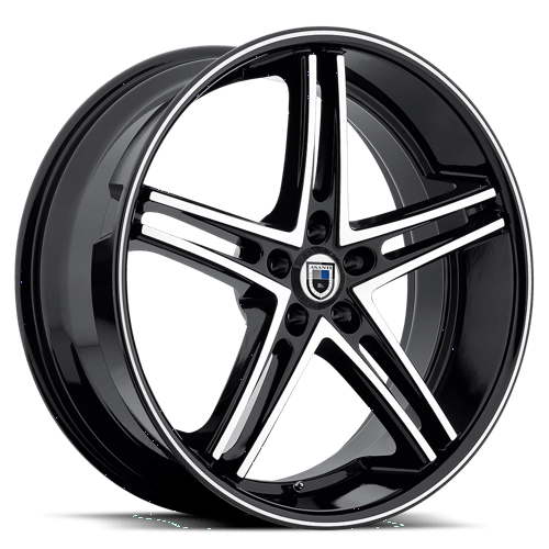 Asanti Black ABL7 22X10 5X115 MACH W/ BLK LIP 20MM Wheels
