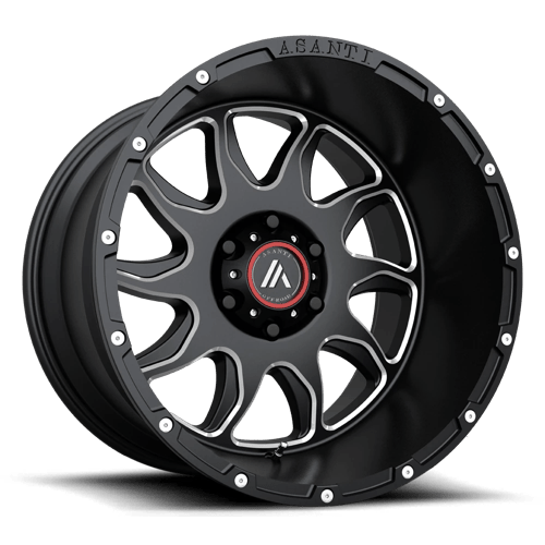 Asanti Off Road AB810 20X12 5X5.0 G-BLK MILL -44MM Wheels