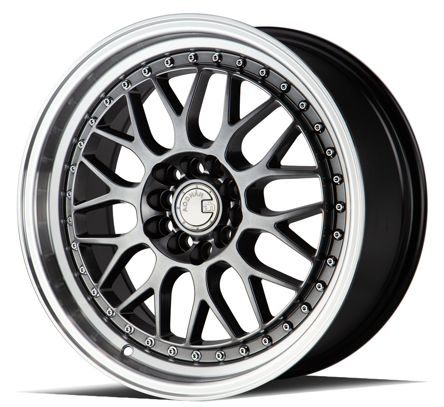 Aodhan 19x9.5 AH02 Series | Hyper Black w/ Machined Lip | 5x114.3 | +22 | 73.1