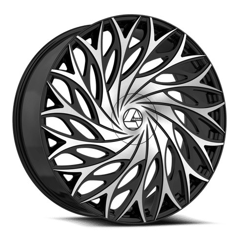 AZARA Gloss Black Machined AZA-525BM 24x9 6x135/6x139.7 Wheels