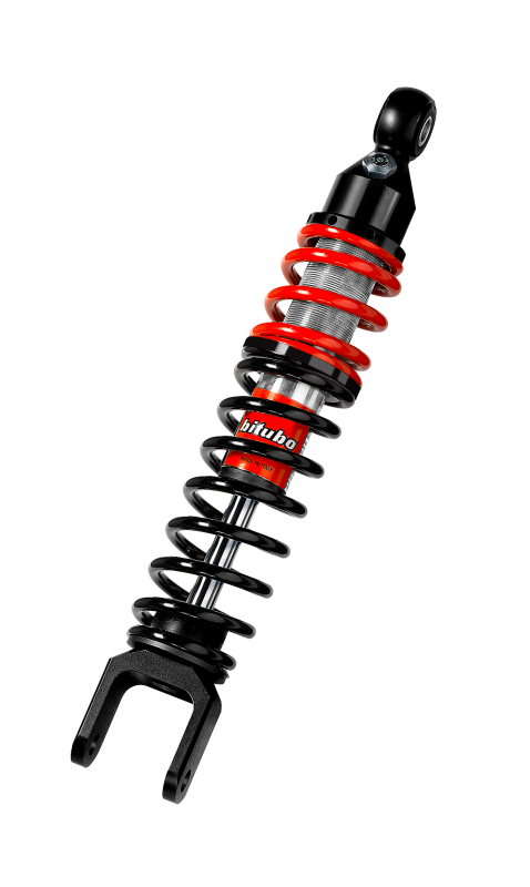 Bitubo YXB0 Monoshock Rear Adjustable: Spring Preload, Red And Black Springs