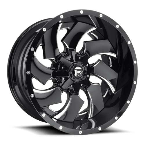 Fuel 2PC D239 24X12 8X6.5 GL-BLK-MIL -44MM Wheels