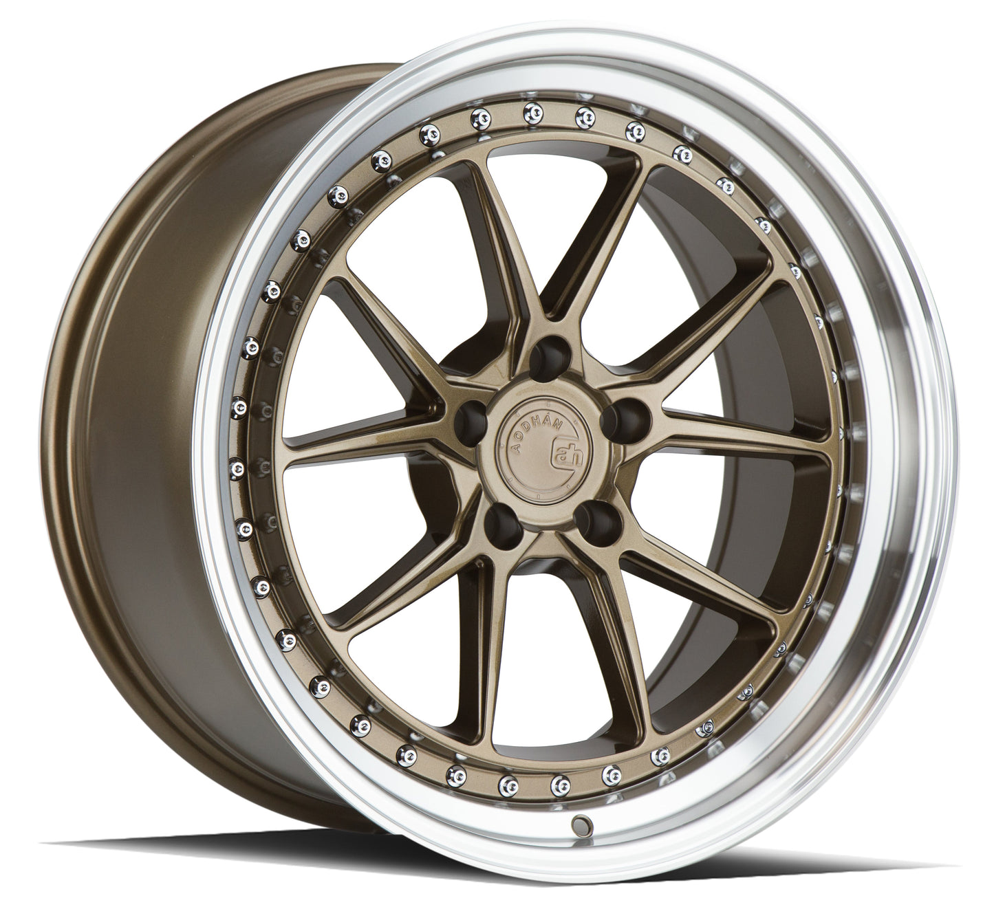 Aodhan 18x10.5 DS08 Series | Bronze w/Machined Lip | 5x114.3 | +22 | 73.1