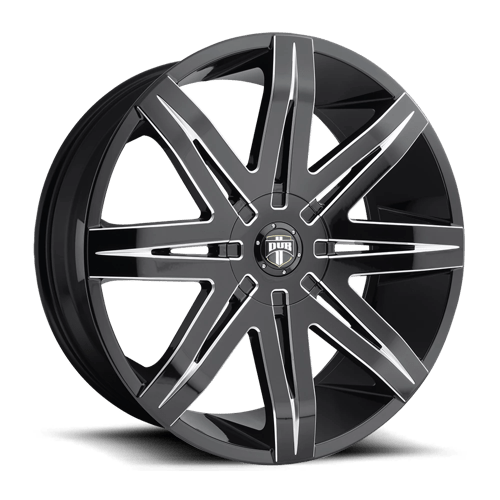 DUB 1PC STACKS 22X9.5 5X4.5/120 72.56 NBL +33 Wheels