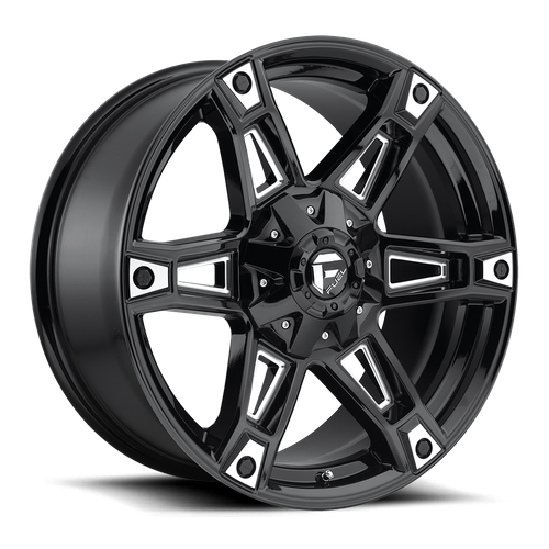 Fuel 1PC D622 20X9 6X135/5.5 GL-BLK-MIL 20MM Wheels