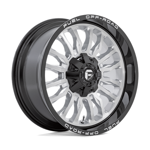 Fuel SILVER BRUSHED FACE WITH MILLED BLACK LIP D798 22x12 6x135/6x139.7 Wheels